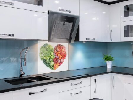 Food Heart Kitchen Splashback