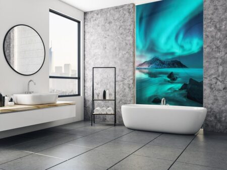 Aurora Borealis Printed Glass