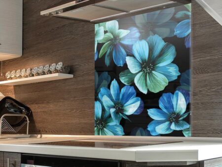 Coloured Flower Kitchen Splashback