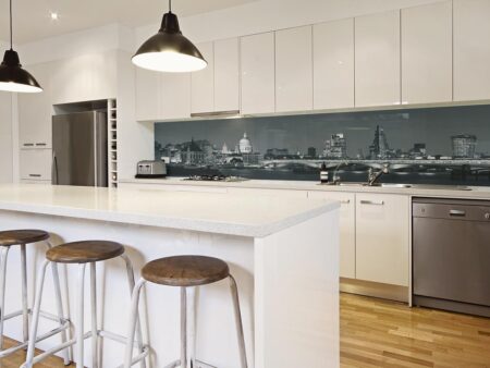 London Black & White Splashback