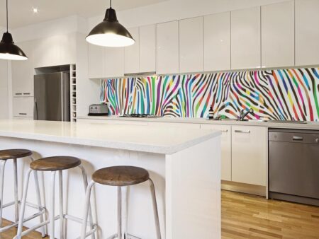 Multicoloured Zebra Splashback