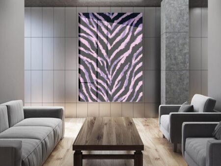 Neon Zebra Glass Print