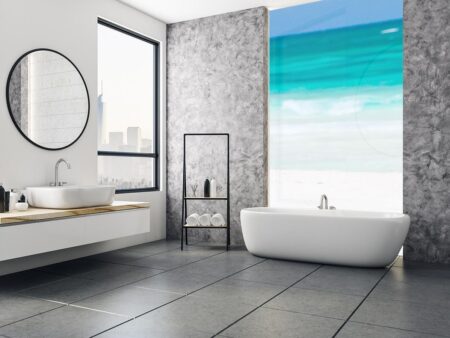 Sandy Beach Printed Glass