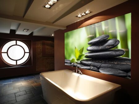Spa Stones Printed Glass