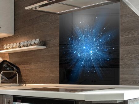 Blue Glitter Splashback