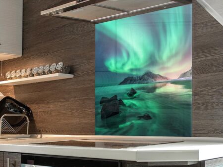 Green Aurora Borealis Splashback