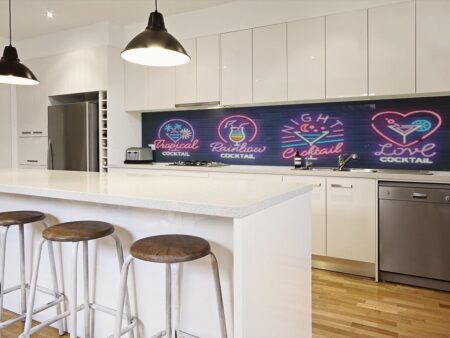 Neon Cocktails Splashback