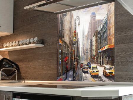 New York Oil Canvas Splashback
