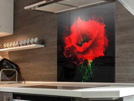 Poppy Splash Kitchen Splashback