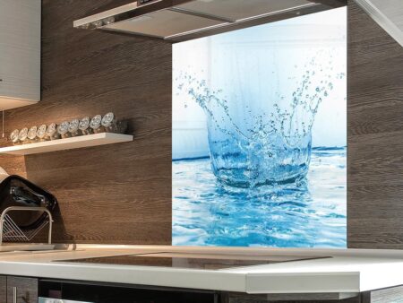 Water Splash Kitchen Splashback