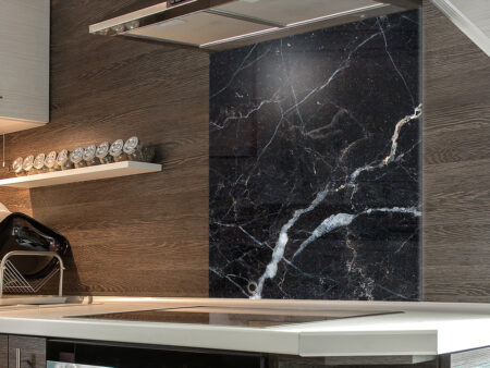 Black Marble Effect Splashback