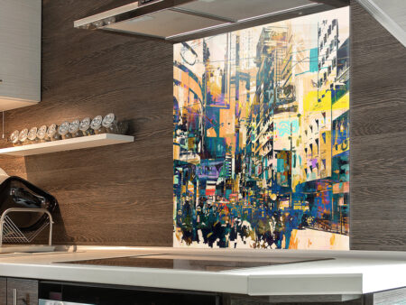 Cityscape Art Kitchen Splashback
