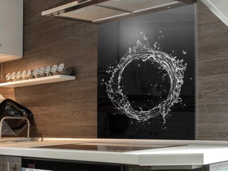 Dark Water Splash Kitchen Splashback