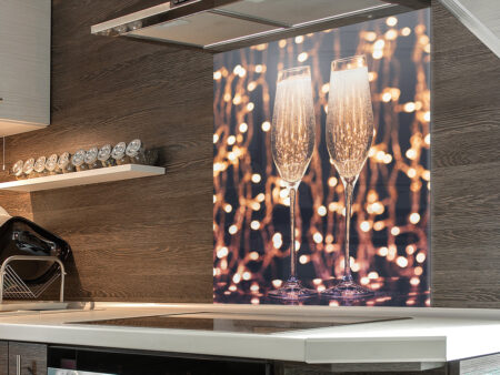 Champagne Glass & Lights Splashback