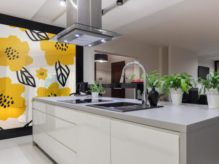 Flower Print Wall Splashback