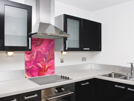 Pink & Orange Marble Splashback