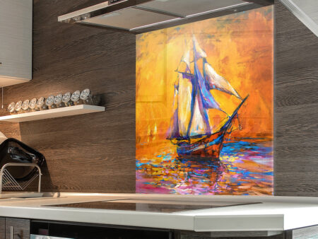 Sailing Boat Painting Splashback