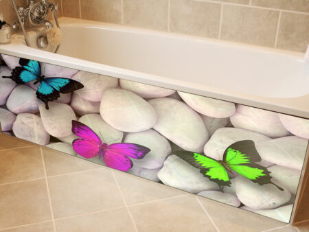 Coloured Butterflies Bath Panel