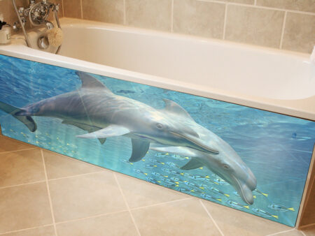 Dolphin Glass Bath Panel