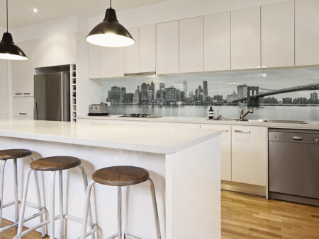 New York Greyscale Splashback