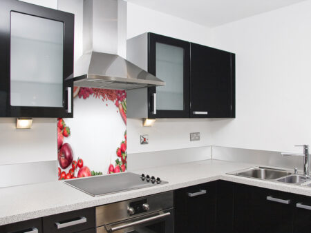 Red & White Fruit & Veg Splashback