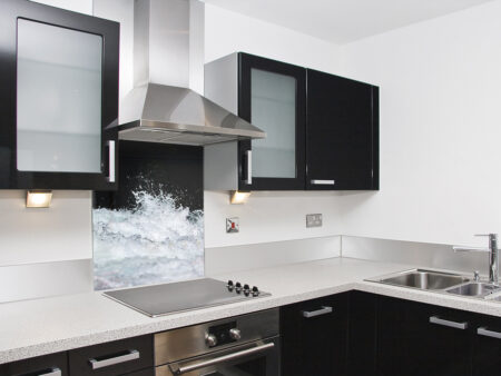White Water Hob Splashback