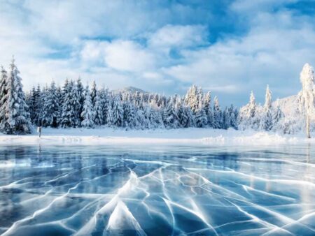 Frozen Lake Splashback