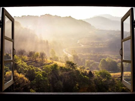 Calm Valley Window Splashback