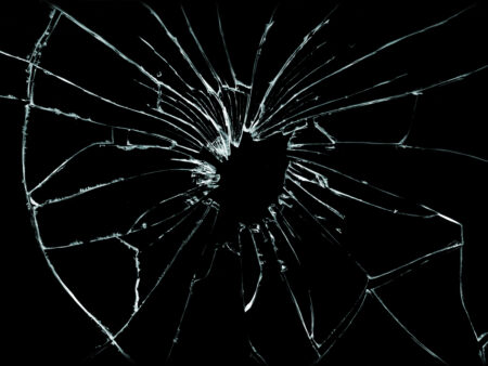 Broken Glass Black Splashback