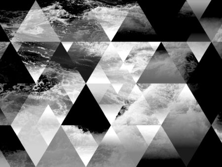 Abstract Sea Kitchen Splashback