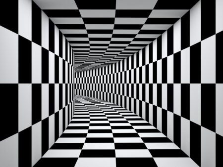 Black & White Tunnel Illusion