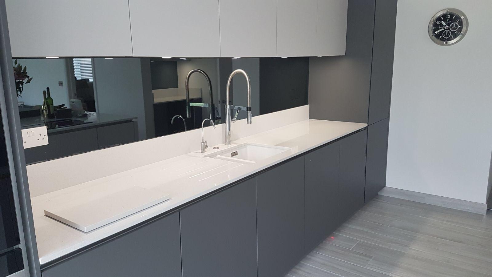 Grey Mirror Splashback